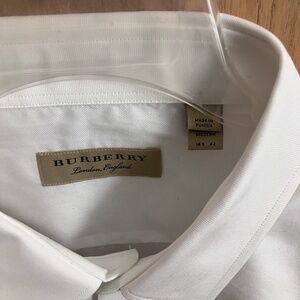 Burberry Men’s White Tuxedo Shirt 16.5 size 42 modern fit. New in box